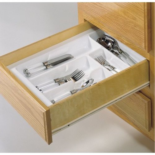 Hafele 9 3 4 Inch Width Cutlery Tray Drawer Insert Gloss White