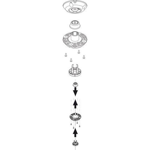 Hafele Complete Pole Kit for Kidney or Full Round Wooden Lazy Susan 542