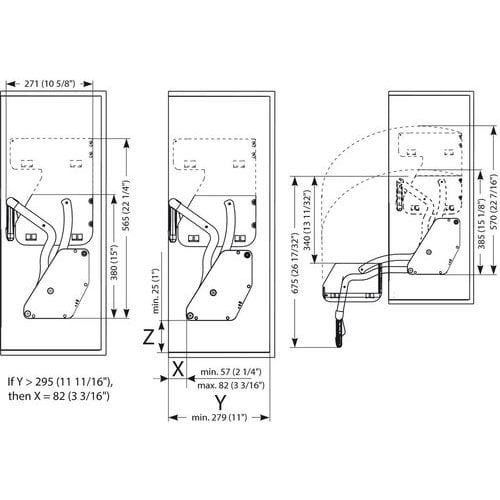 Kessebohmer Imove Pull Down Unit For Face Frame With Shim 24