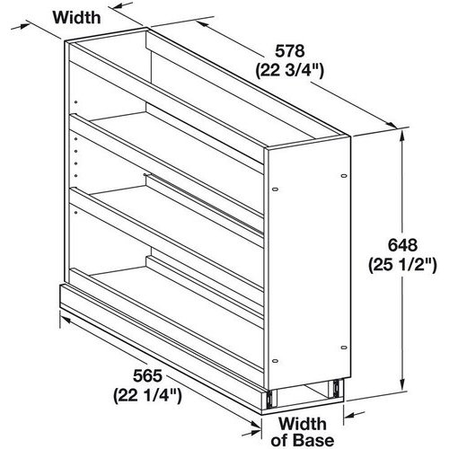 Hafele 10 7 8 Inch Width Base Cabinet Pullout With Grass Elite