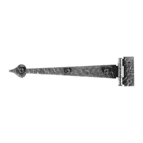 Acorn Manufacturing Rough Iron Flush Strap Hinge 6-1/2 inch Long Black