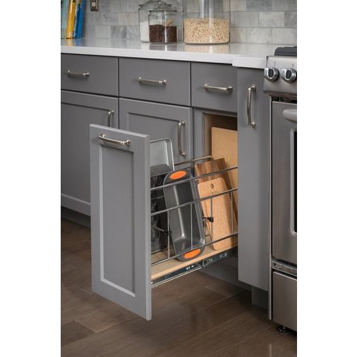 Hardware Resources 8 Inch Width Base Cabinet Pullout With Built In