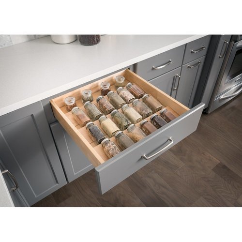 Hardware Resources 15-1/4 Inch Spice Tray Organizer for 