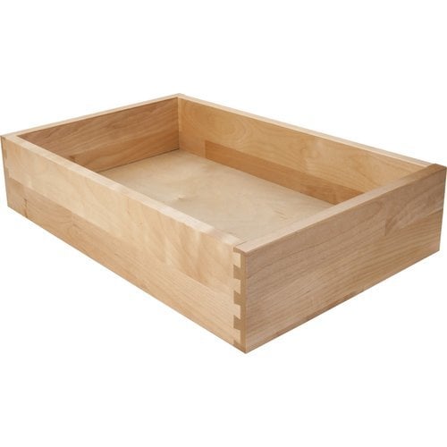 Solid Birch Wood Drawer Box 23 5 8 In Width 3 1 2 In Height