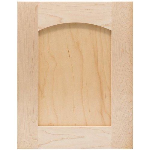 Cabinet Door Sample - Unfinished Maple Arched Veneer Panel ...