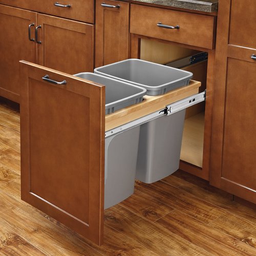 Double Pull Out Trash Containers Cabinetparts Com