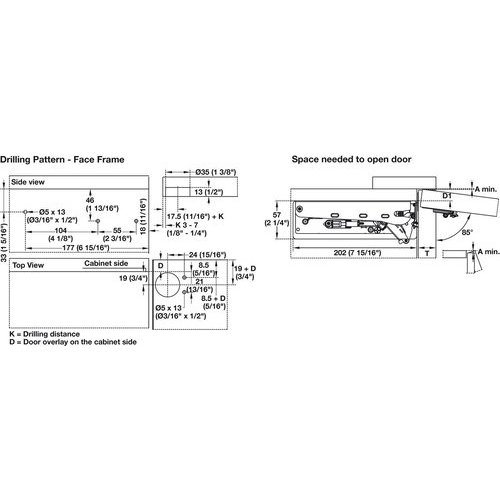 Salice Wind Soft Close Lift System F Black Spring Close