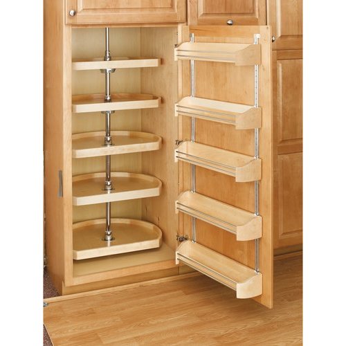 RevAShelf 22 Inch Diameter DShape Wood Classic 5 Shelf Kitchen