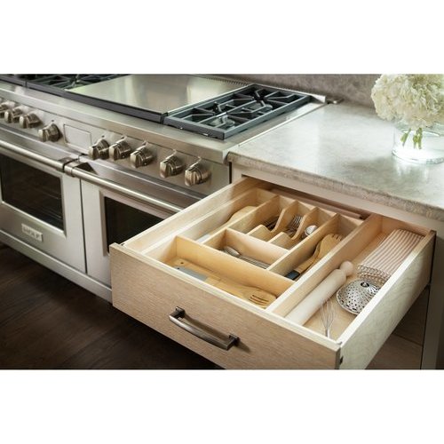 Rev A Shelf 14 625 Inch Width Tall Cutlery Tray Insert Natural