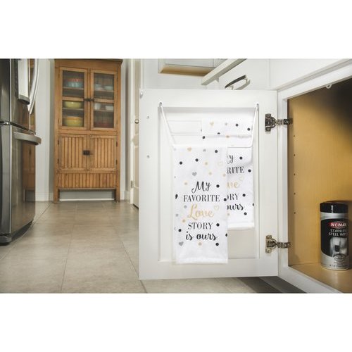 RevAShelf 12.75W x 3.5D x 6.5H Inch Door Mount Towel Holder White