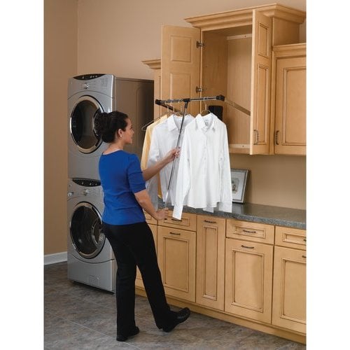 Rev A Shelf 21 1 2 26 Inch Width Pull Down Closet Rod For Closet