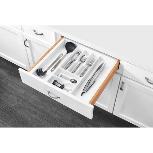 Rev A Shelf Extra Large Glossy Cutlery Organizer White Gct 4w 52