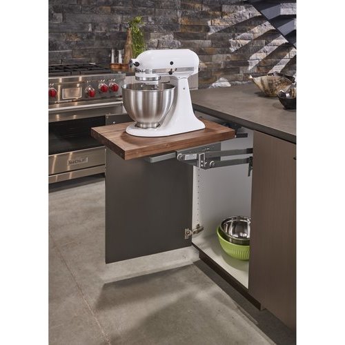 Heavy Duty Appliance Lift w/ Walnut Shlf SC Walnut MLWNHDSCOG18FL